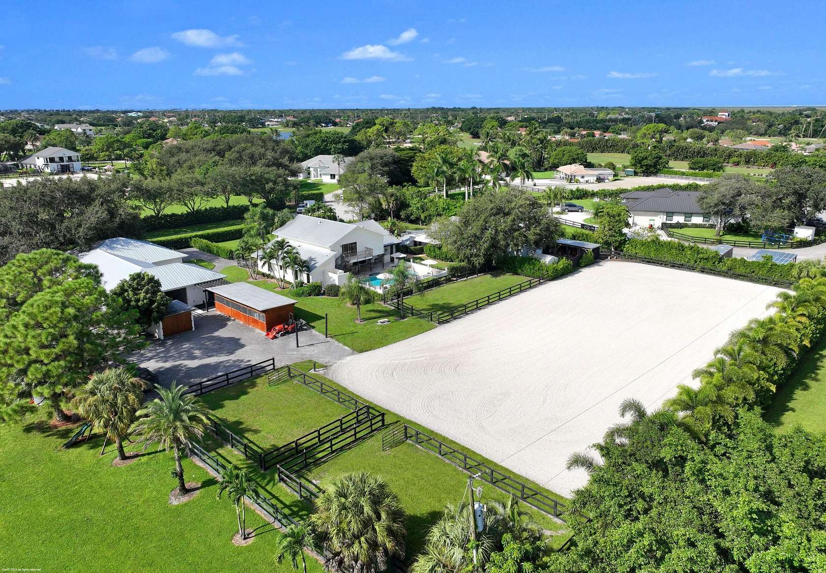 2 Acres of Land with Home for Lease in Wellington, Florida