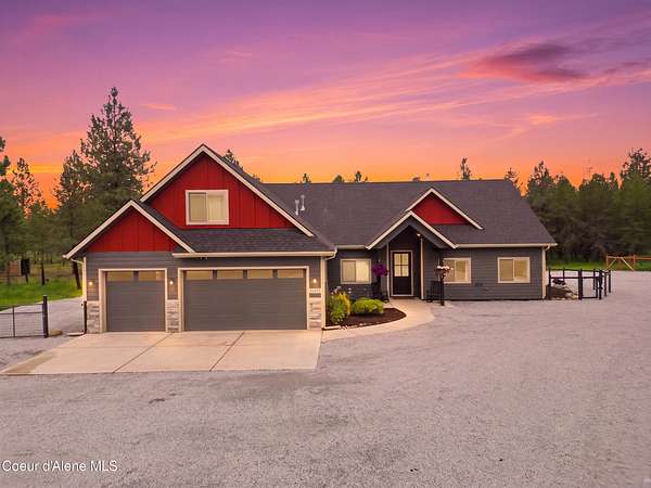 5 Acres of Land with Home for Sale in Athol, Idaho