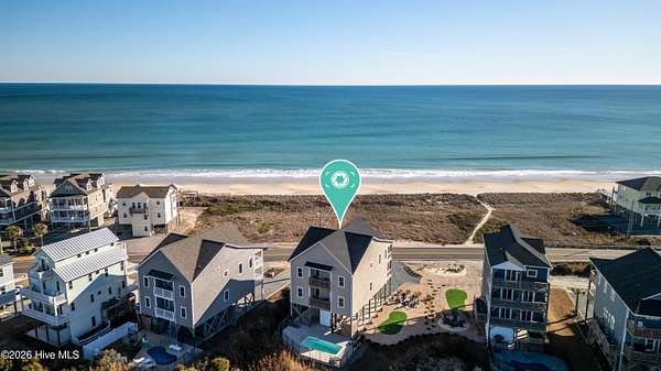 1.8 Acres of Land with Home for Sale in North Topsail Beach, North Carolina