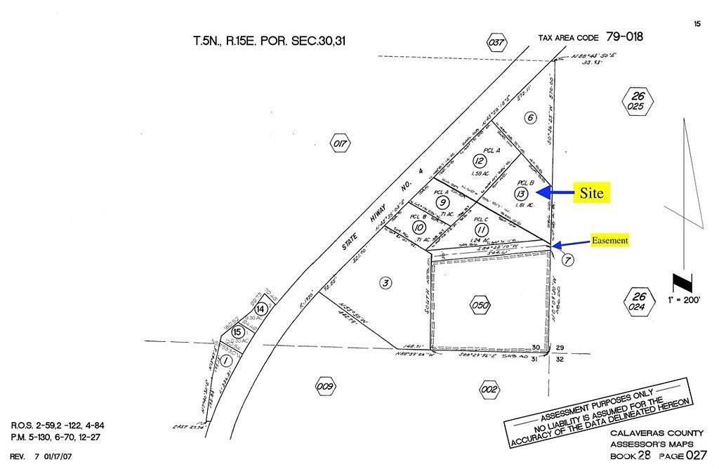1.8 Acres of Residential Land for Sale in Arnold, California