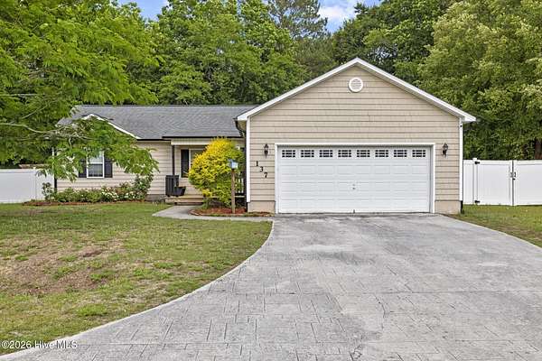 2.5 Acres of Land with Home for Sale in Jacksonville, North Carolina