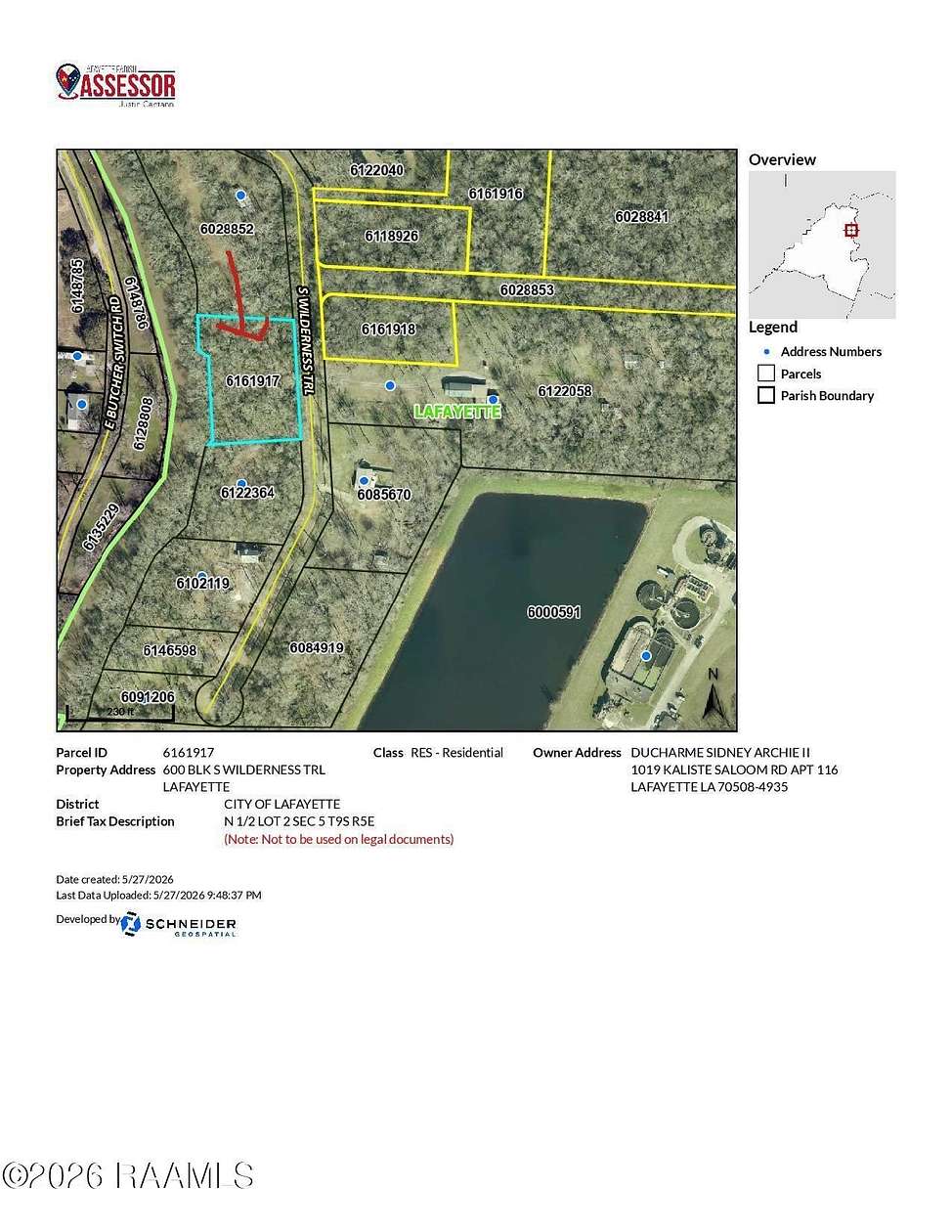 1 Acre of Residential Land for Sale in Lafayette, Louisiana