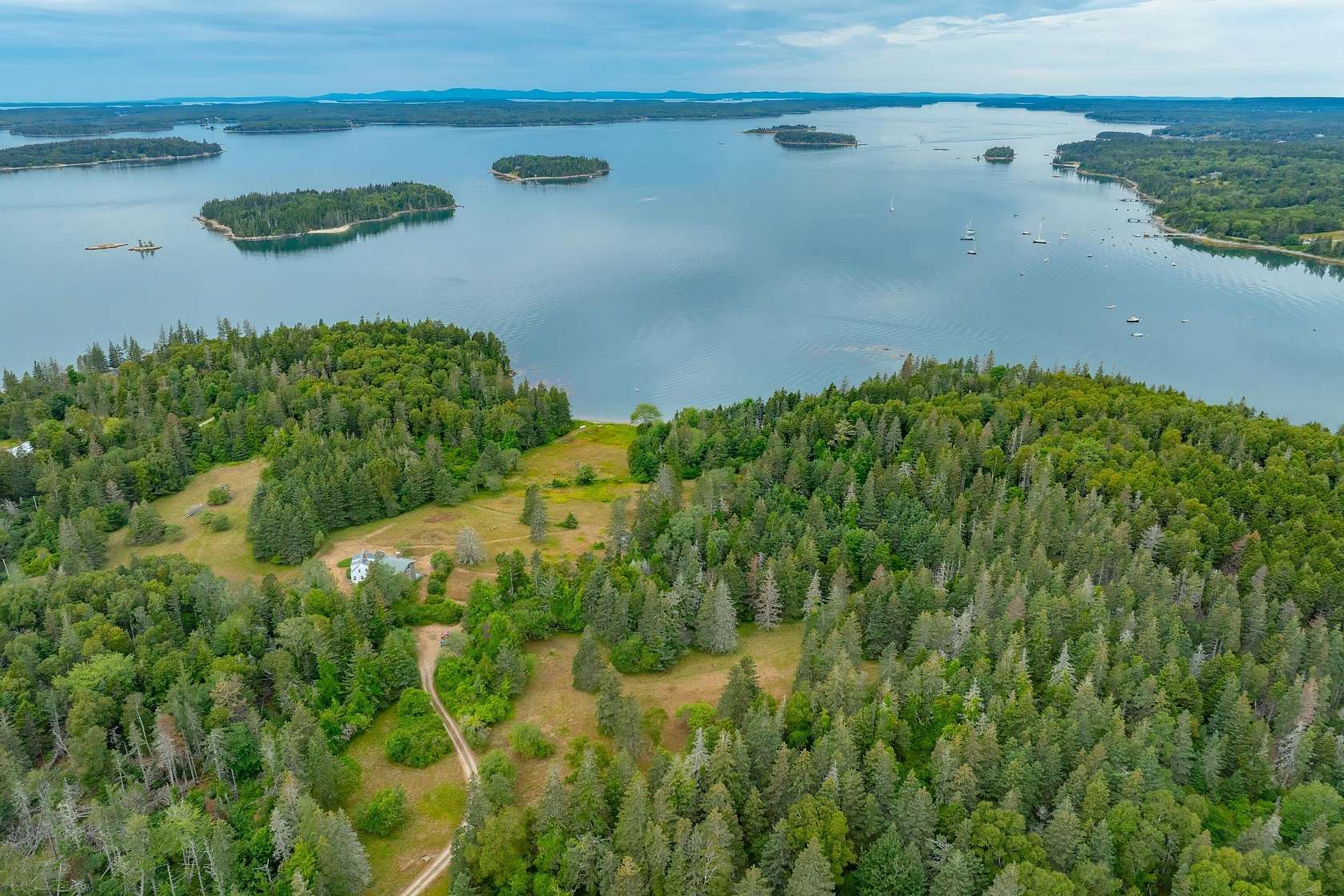 29.3 Acres of Recreational Land with Home for Sale in Brooklin, Maine