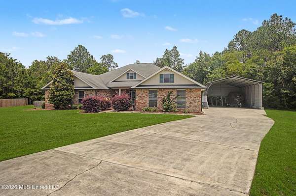 1.56 Acres of Land with Home for Sale in Vancleave, Mississippi