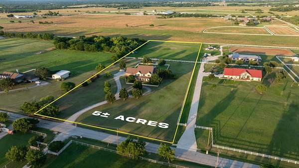 5 Acres of Land with Home for Sale in Aubrey, Texas
