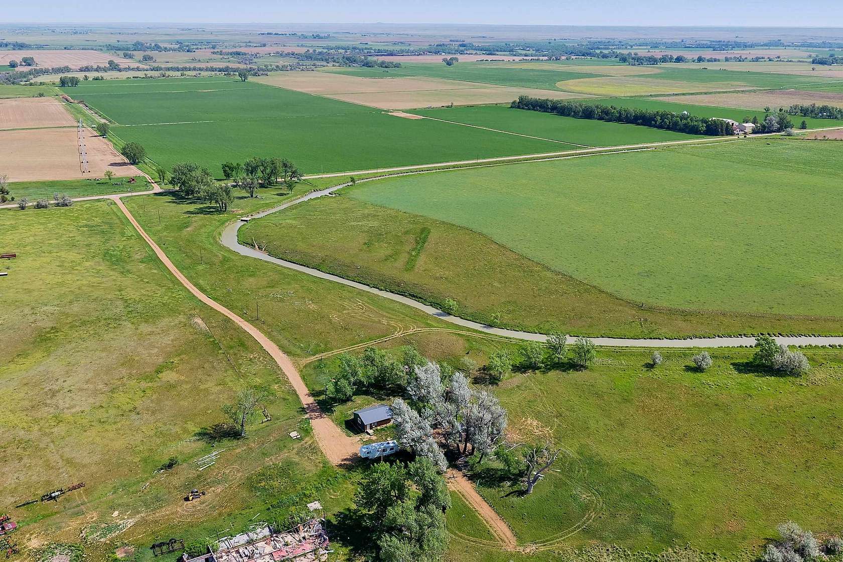 13.6 Acres of Land with Home for Sale in Vale, South Dakota