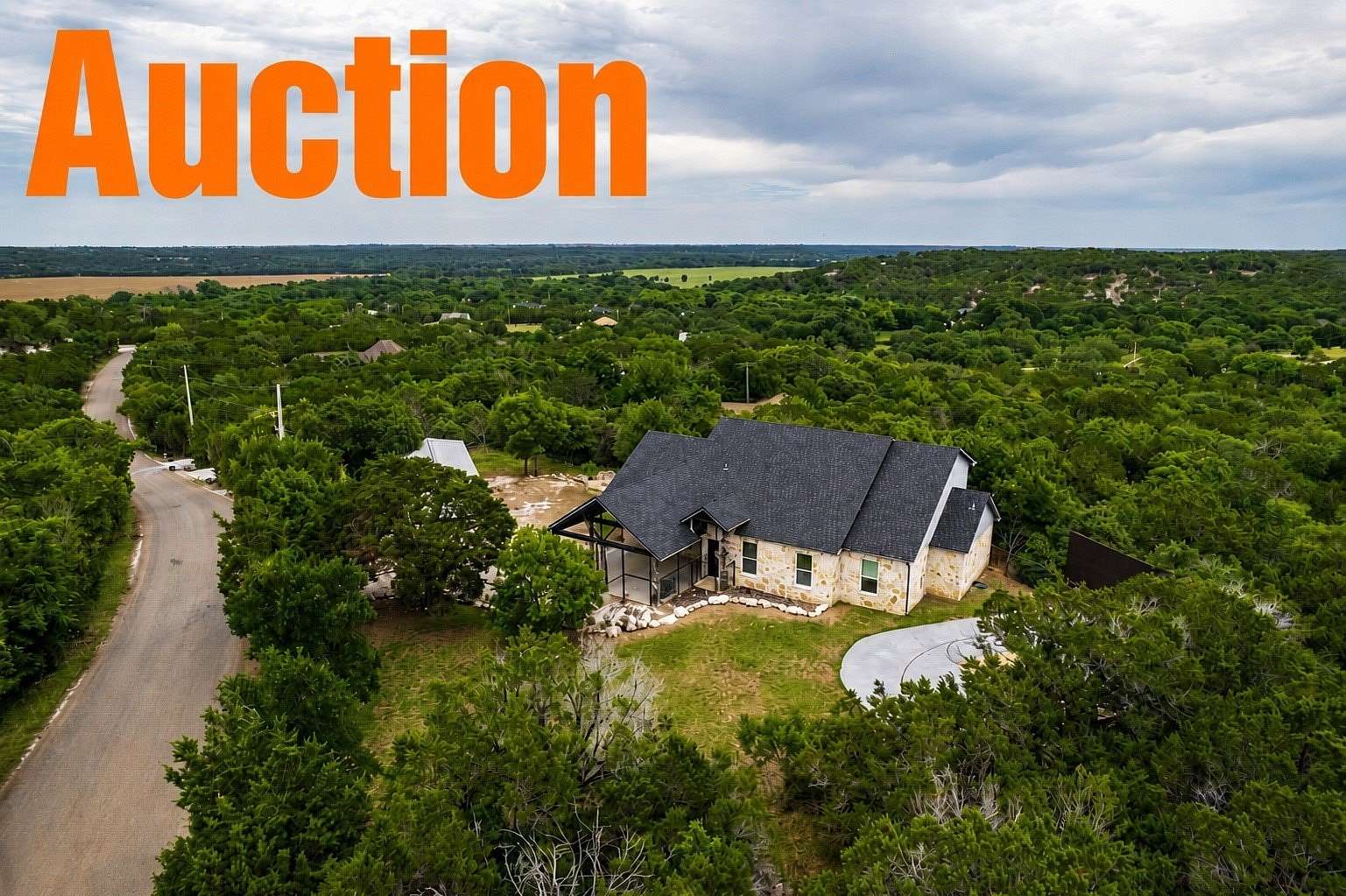 7.6 Acres of Land with Home for Auction in Valley Mills, Texas