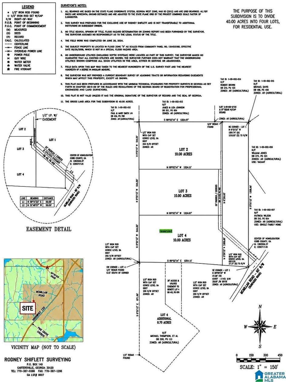 10 Acres of Residential Land for Sale in Calera, Alabama