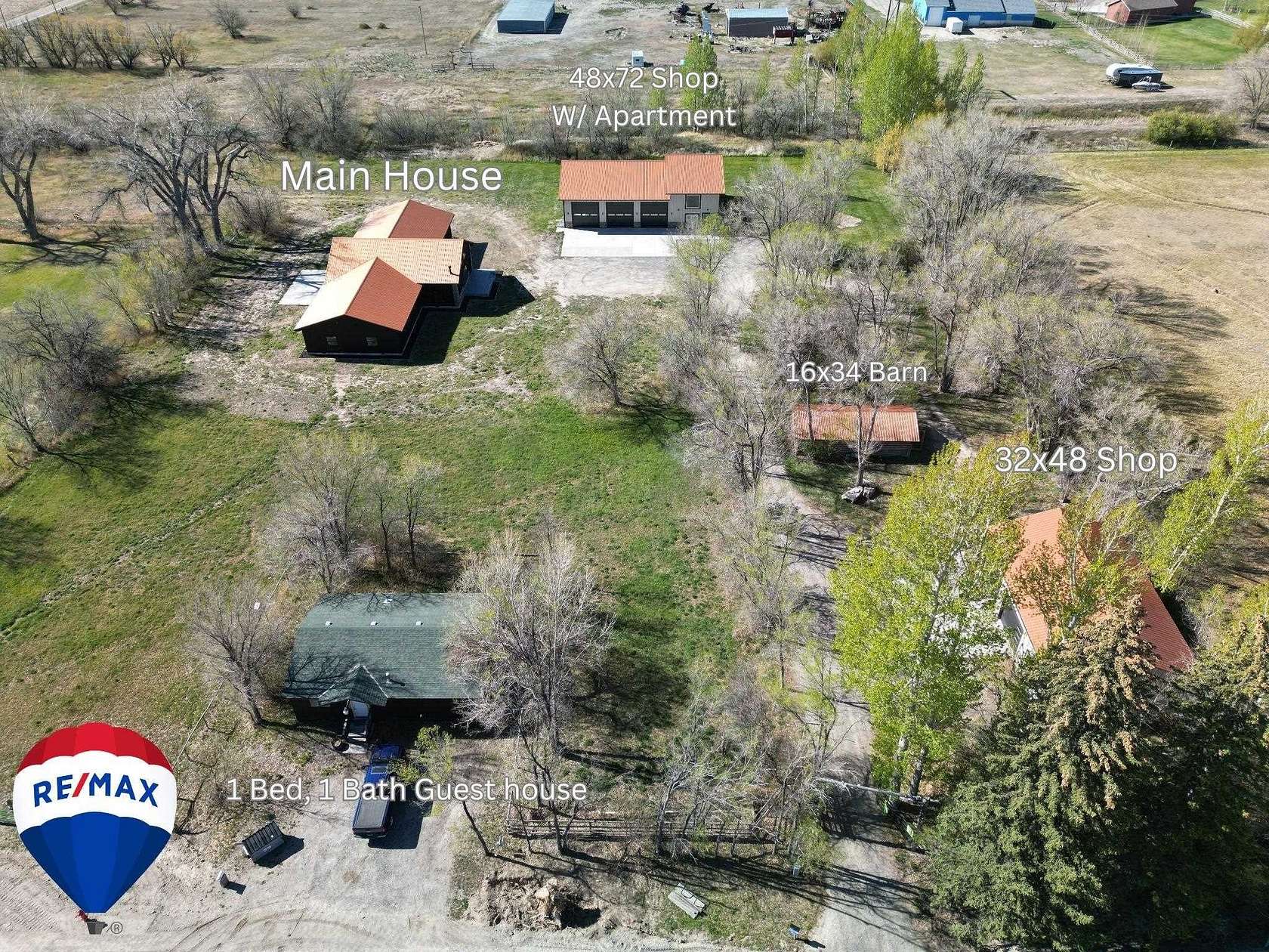 7.57 Acres of Land with Home for Sale in Riverton, Wyoming