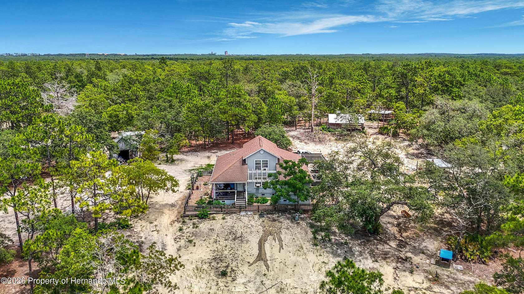 13 Acres of Land with Home for Sale in Weeki Wachee, Florida