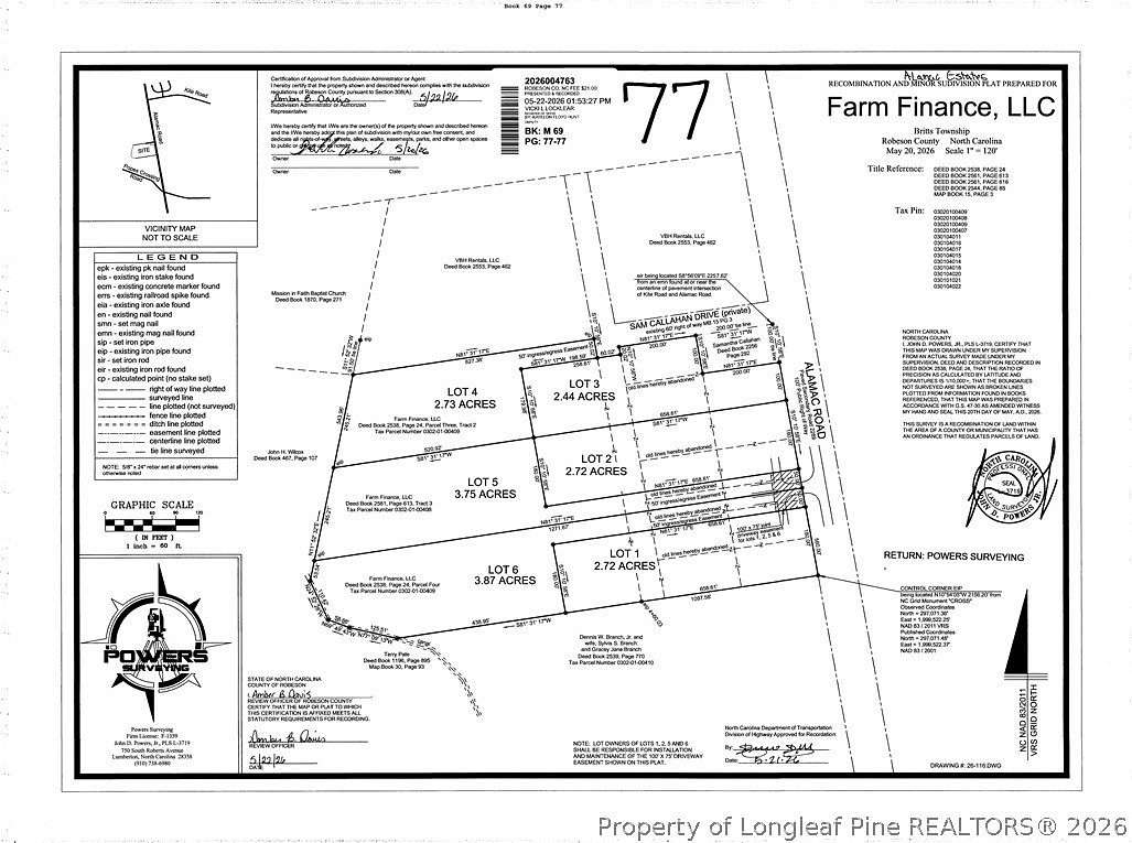 3.87 Acres of Land for Sale in Lumberton, North Carolina