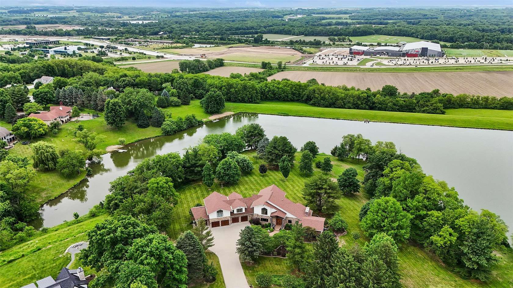 2.8 Acres of Land with Home for Sale in West Des Moines, Iowa