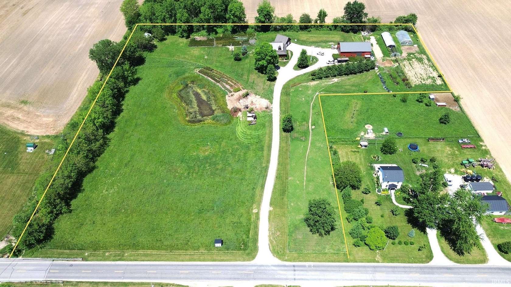 7.67 Acres of Land with Home for Sale in Wakarusa, Indiana