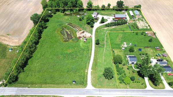 7.67 Acres of Land with Home for Sale in Wakarusa, Indiana