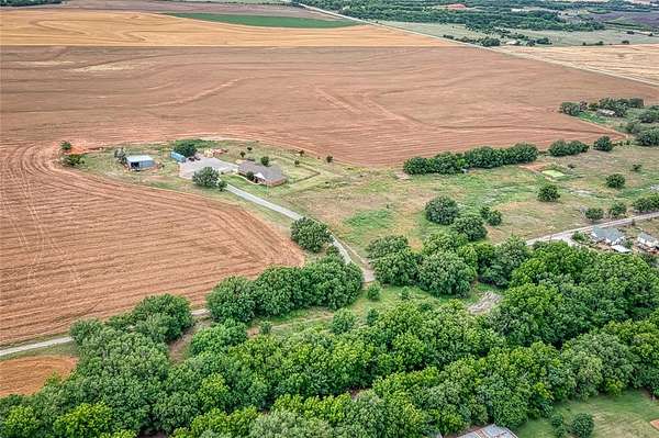 12.9 Acres of Land with Home for Sale in Rocky, Oklahoma