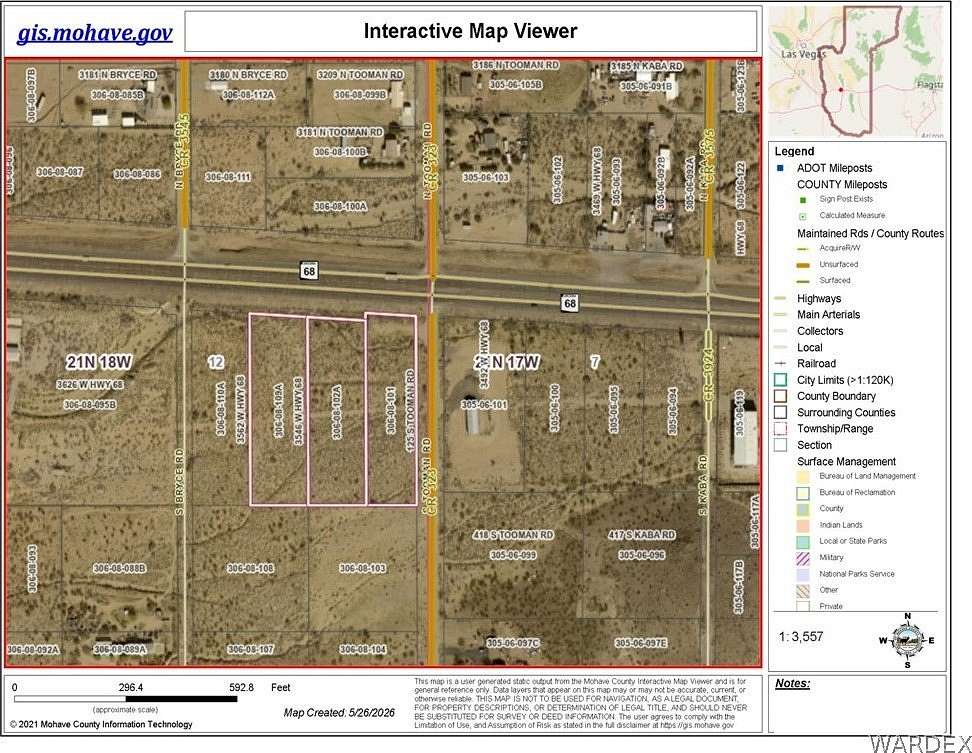 5 Acres of Commercial Land for Sale in Golden Valley, Arizona