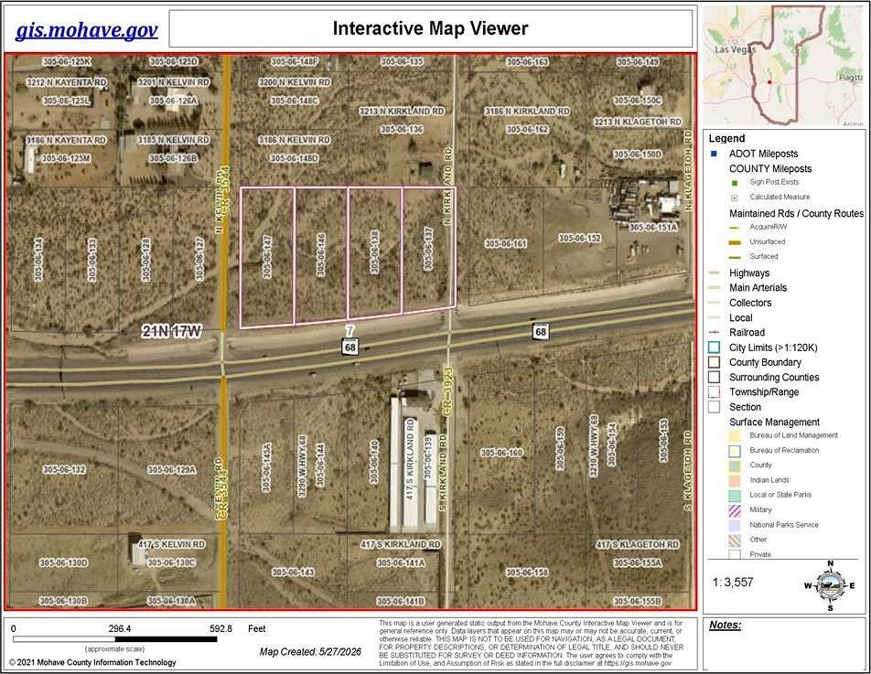 5.42 Acres of Commercial Land for Sale in Golden Valley, Arizona