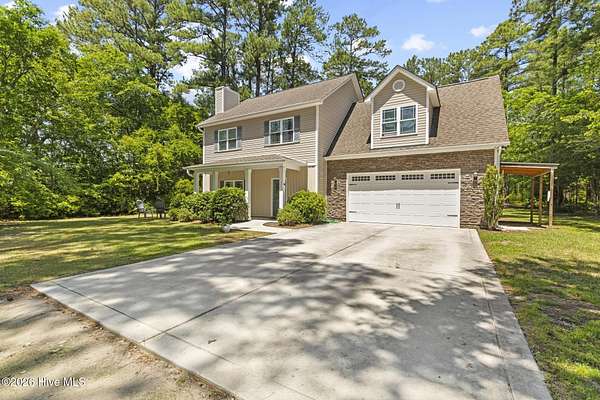7.26 Acres of Land with Home for Sale in Holly Ridge, North Carolina
