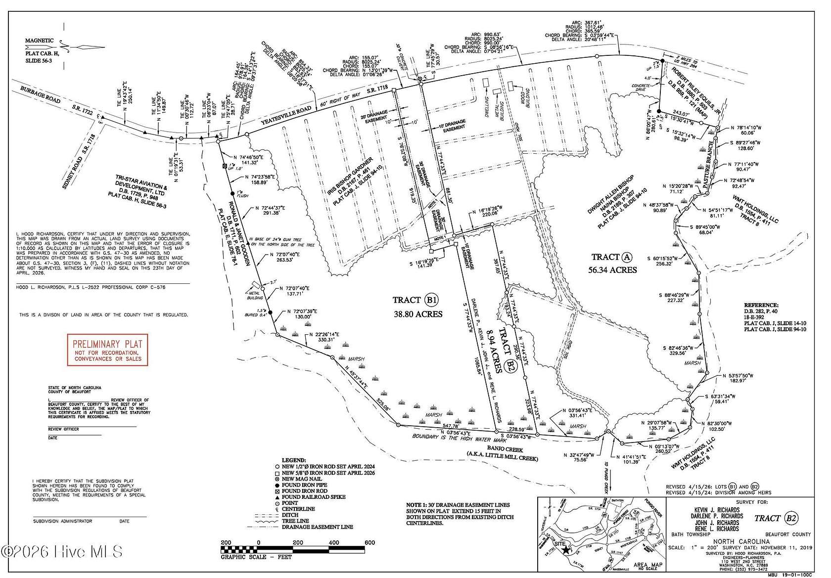 38.8 Acres of Recreational & Residential Land for Sale in Bath, North Carolina
