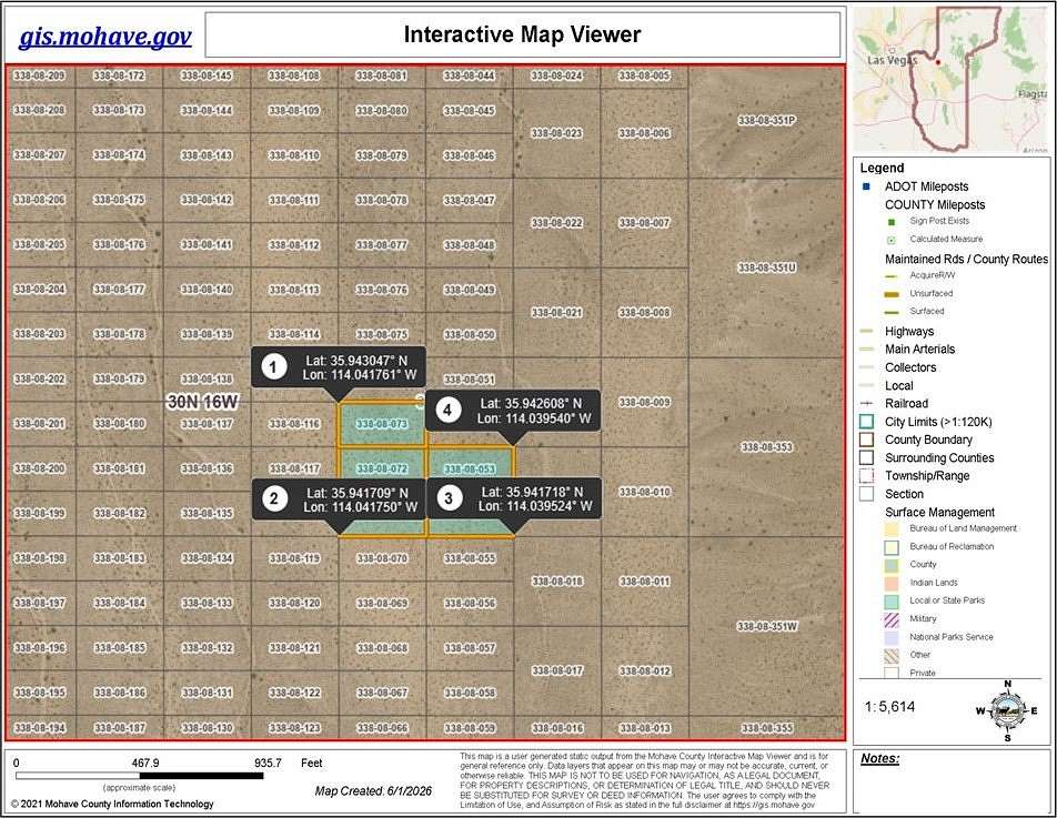 6.25 Acres of Residential Land for Sale in Meadview, Arizona