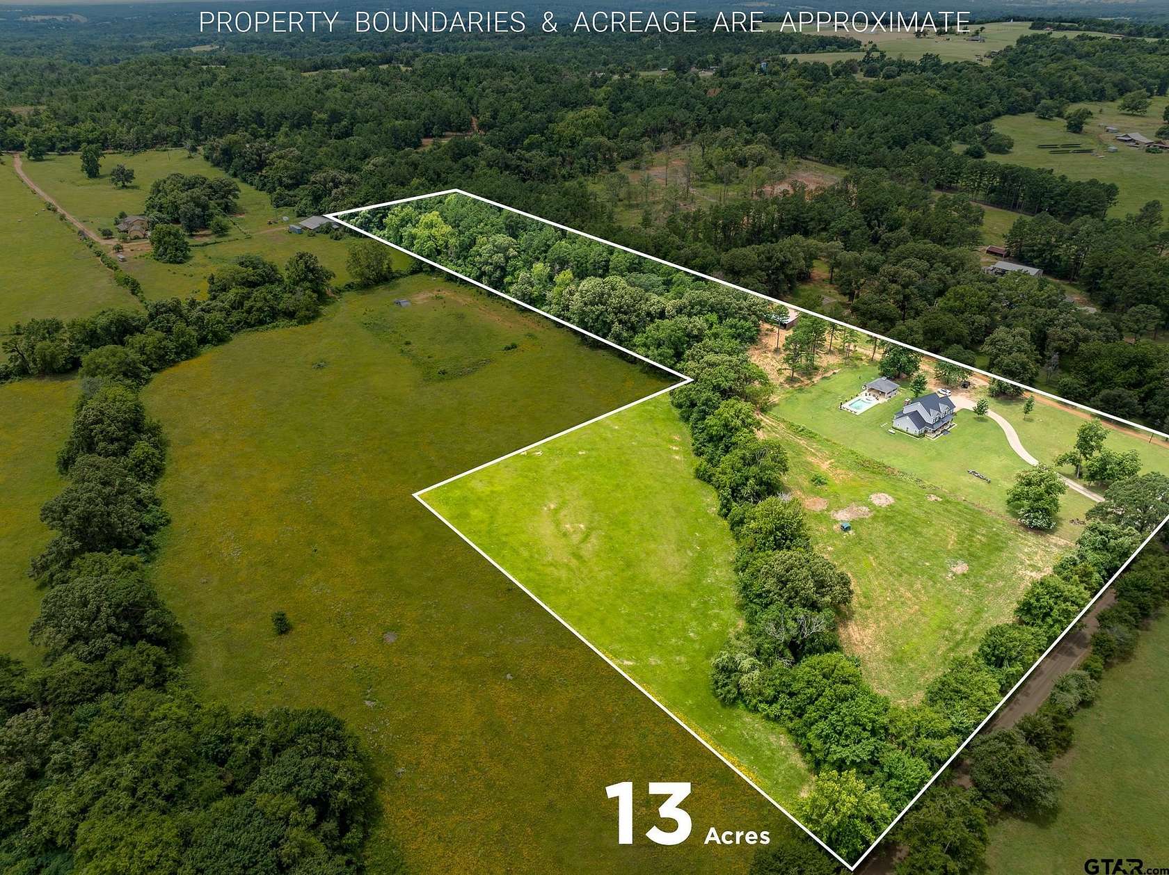 13 Acres of Land with Home for Sale in Frankston, Texas