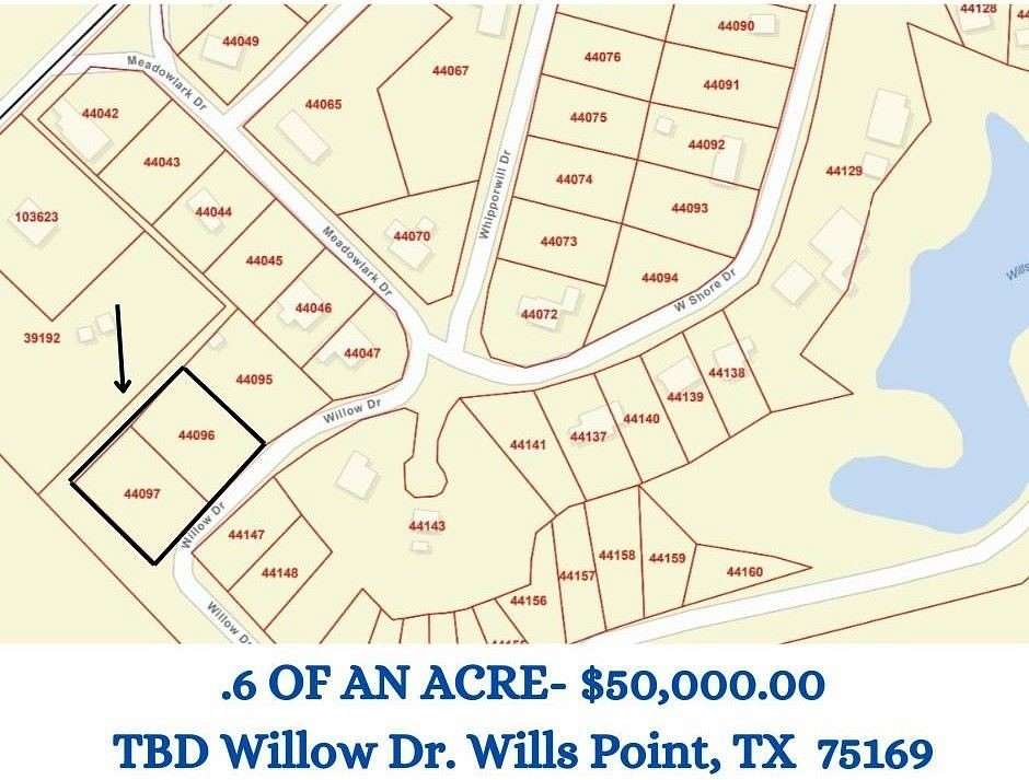 0.6 Acres of Residential Land for Sale in Wills Point, Texas