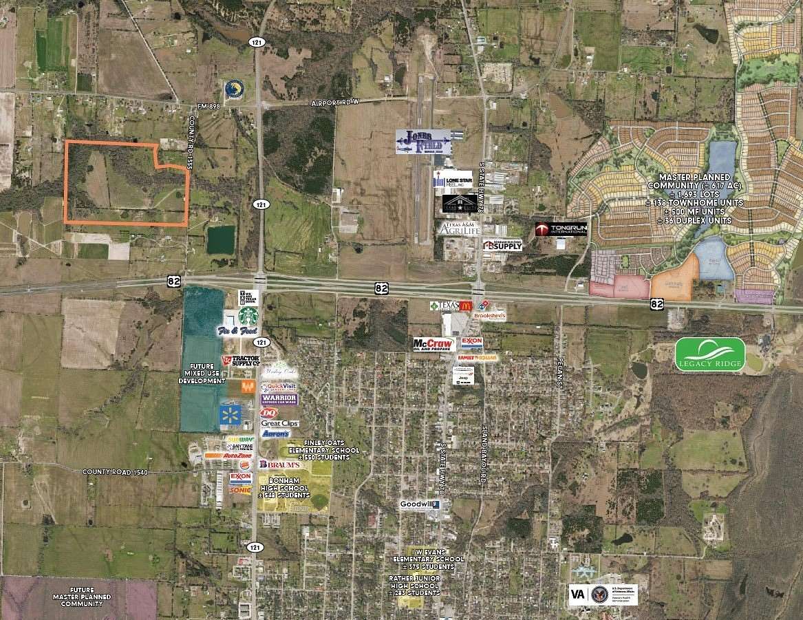 130 Acres of Land for Sale in Bonham, Texas