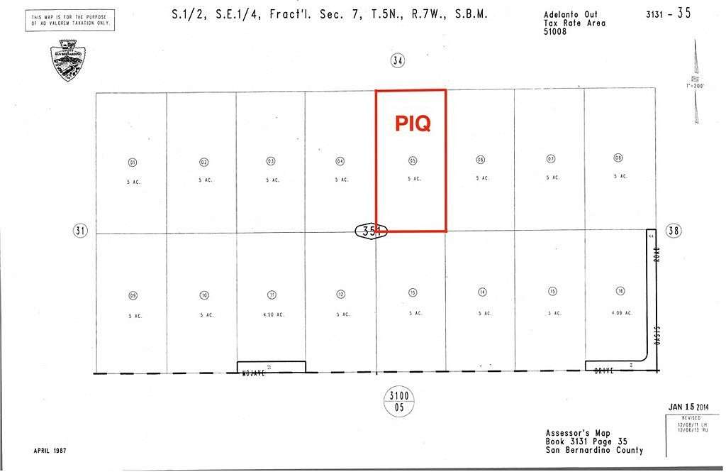 5 Acres of Land for Sale in El Mirage, California