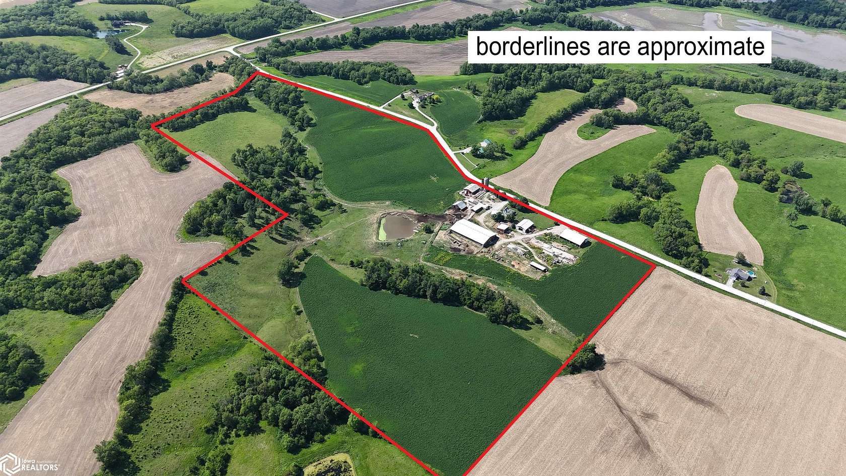 74 Acres of Agricultural Land with Home for Sale in Ollie, Iowa