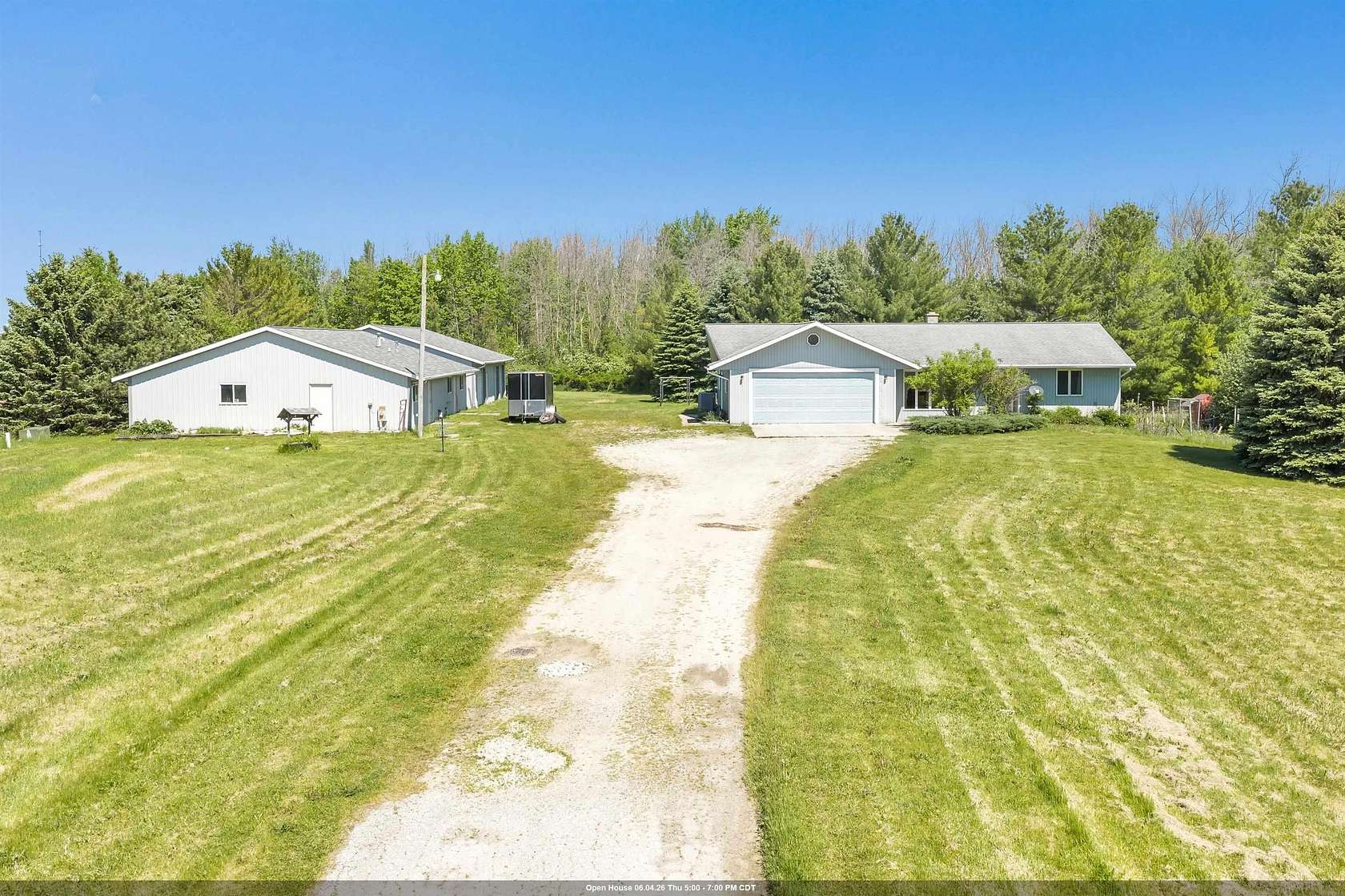 16.6 Acres of Land with Home for Sale in New Franken, Wisconsin