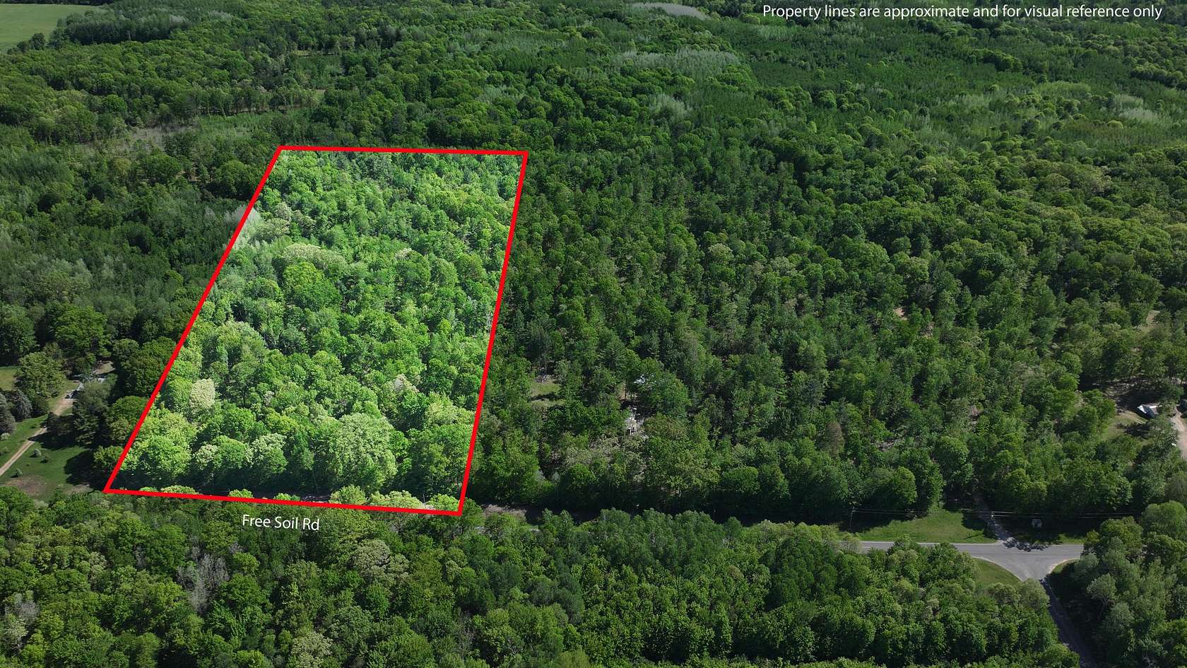13.7 Acres of Recreational & Residential Land for Sale in Free Soil, Michigan