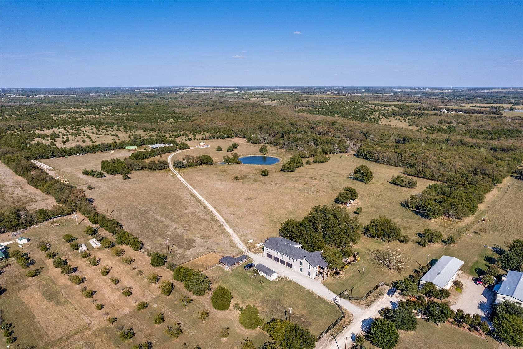 22.4 Acres of Recreational Land with Home for Sale in Leonard, Texas
