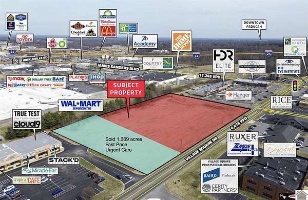 4.54 Acres of Commercial Land for Sale in Paducah, Kentucky