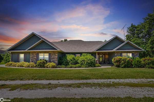 6.33 Acres of Land with Home for Sale in New London, Iowa