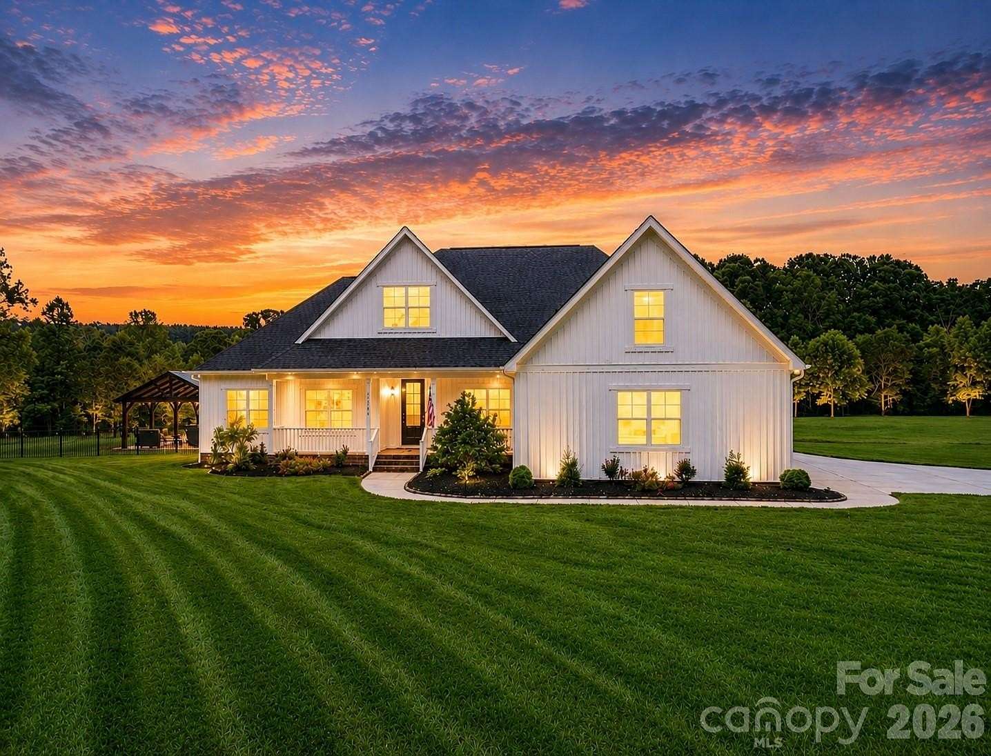 20.5 Acres of Land with Home for Sale in Cleveland, North Carolina