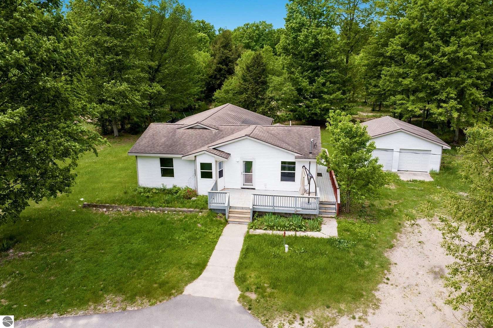 10 Acres of Land with Home for Sale in Beulah, Michigan