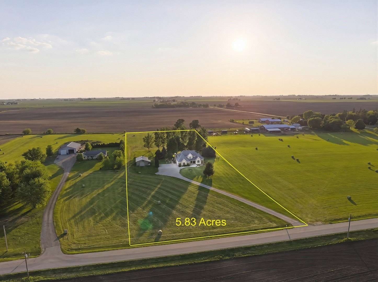 5.83 Acres of Land with Home for Sale in DeKalb, Illinois