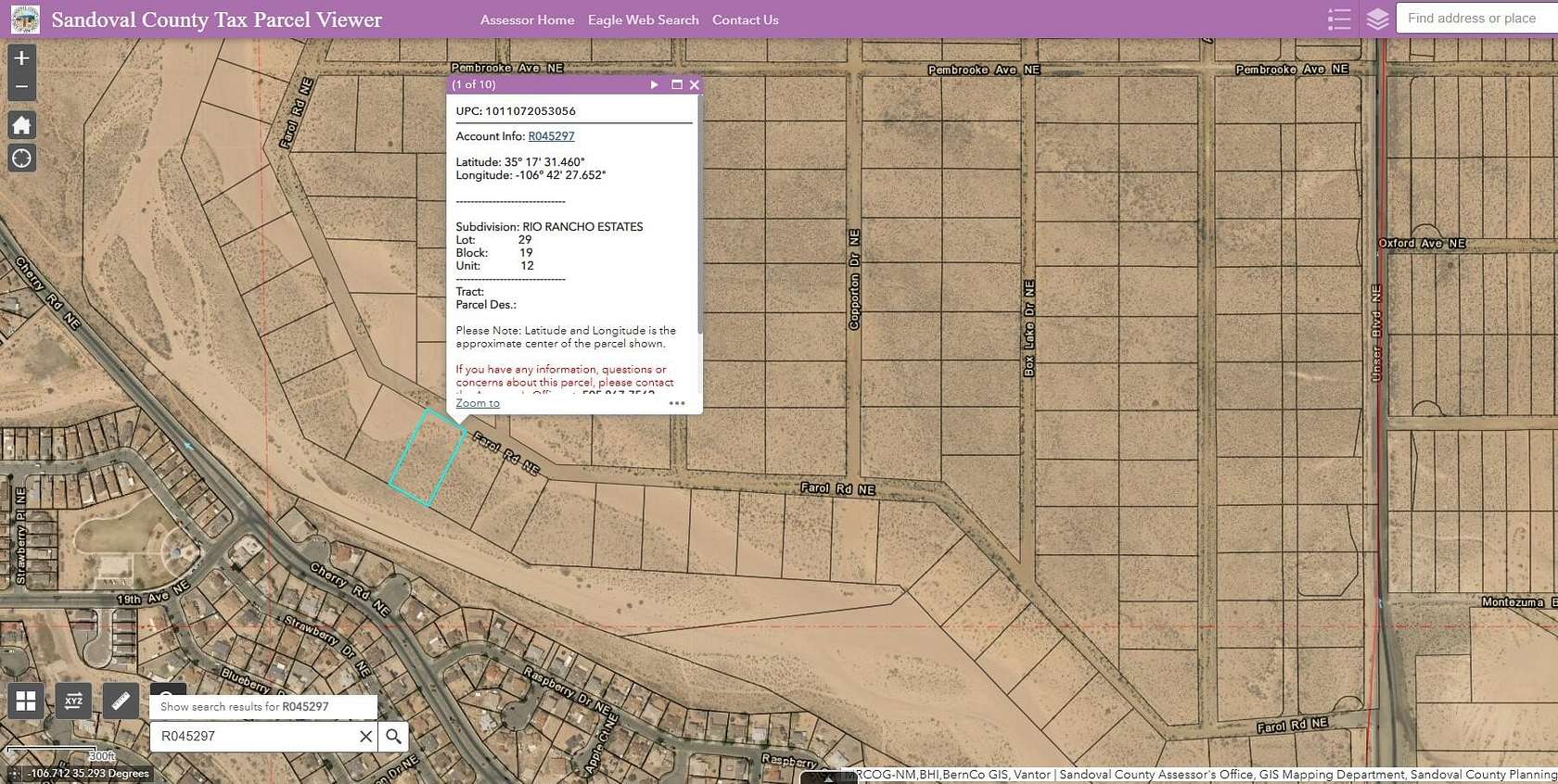 1 Acre of Residential Land for Sale in Rio Rancho, New Mexico
