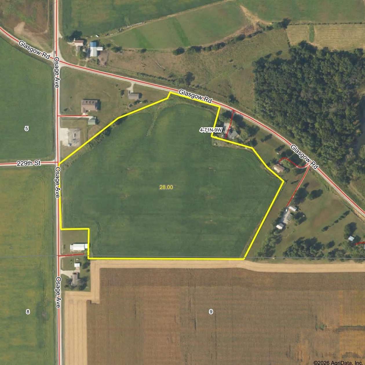 28.2 Acres of Land for Auction in Fairfield, Iowa