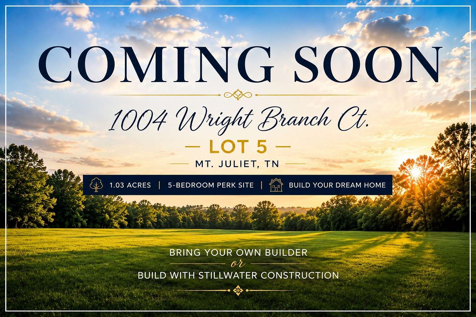 1 Acre of Residential Land for Sale in Mount Juliet, Tennessee