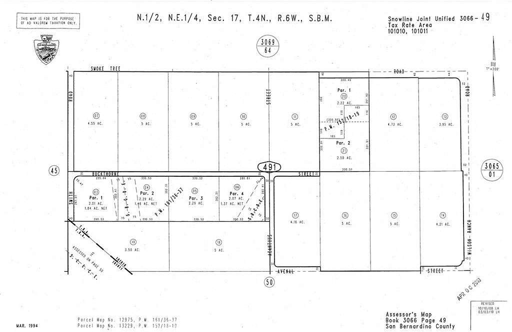 5 Acres of Residential Land for Sale in Phelan, California