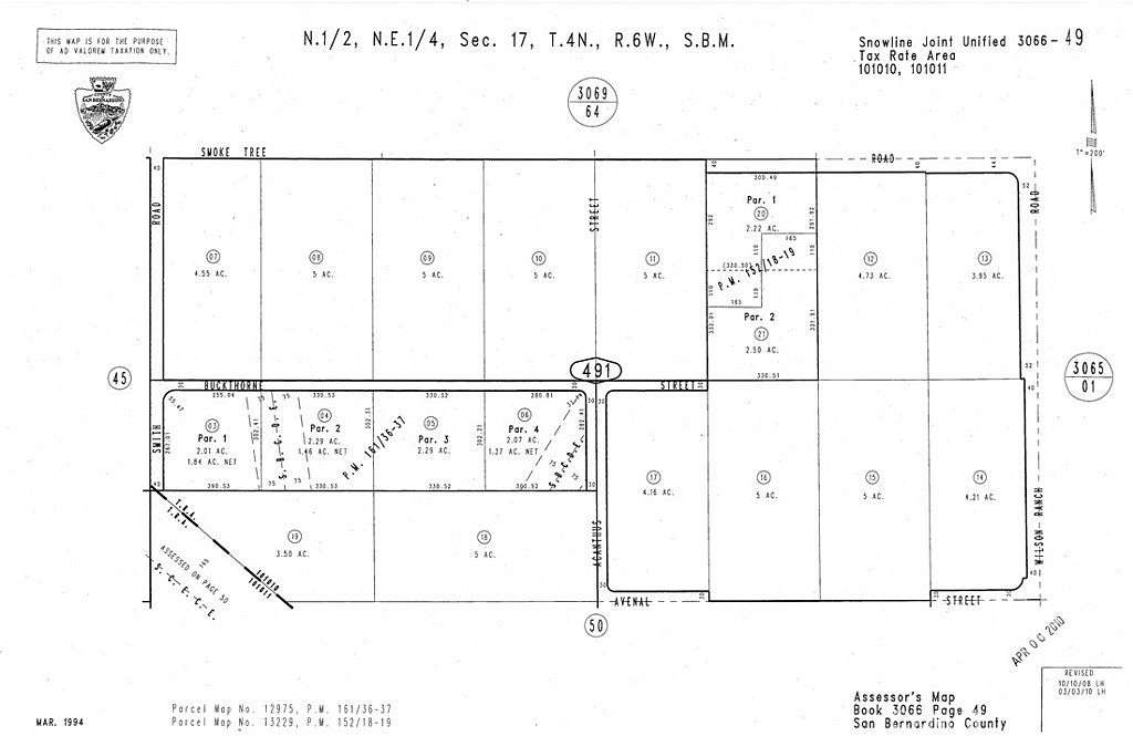 5 Acres of Residential Land for Sale in Phelan, California