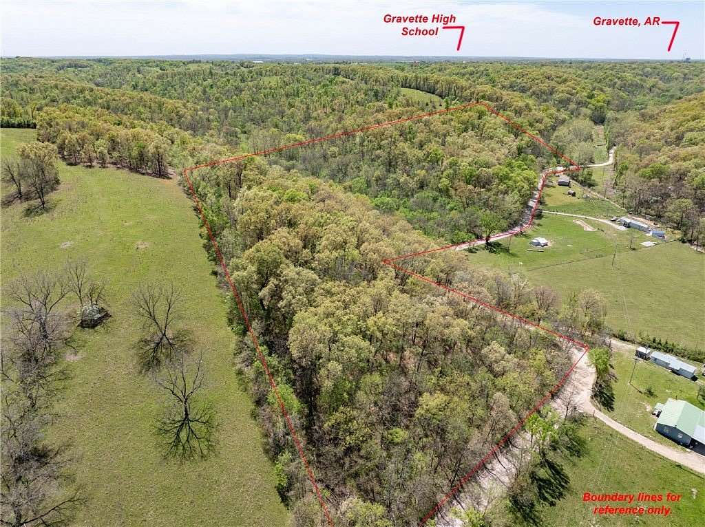 22.4 Acres of Recreational & Residential Land for Sale in Gravette, Arkansas