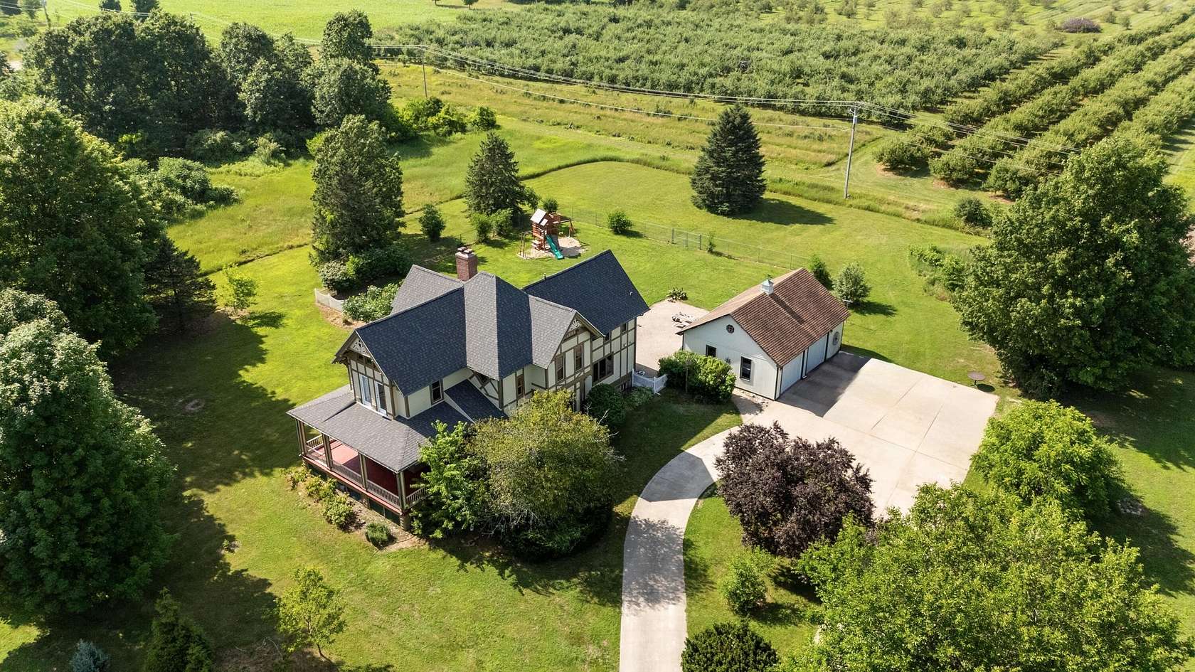 9.44 Acres of Land with Home for Sale in Paw Paw, Michigan
