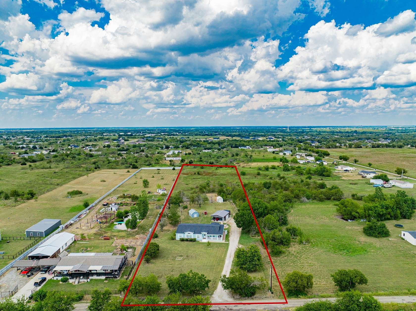 3.33 Acres of Land with Home for Sale in Royse City, Texas