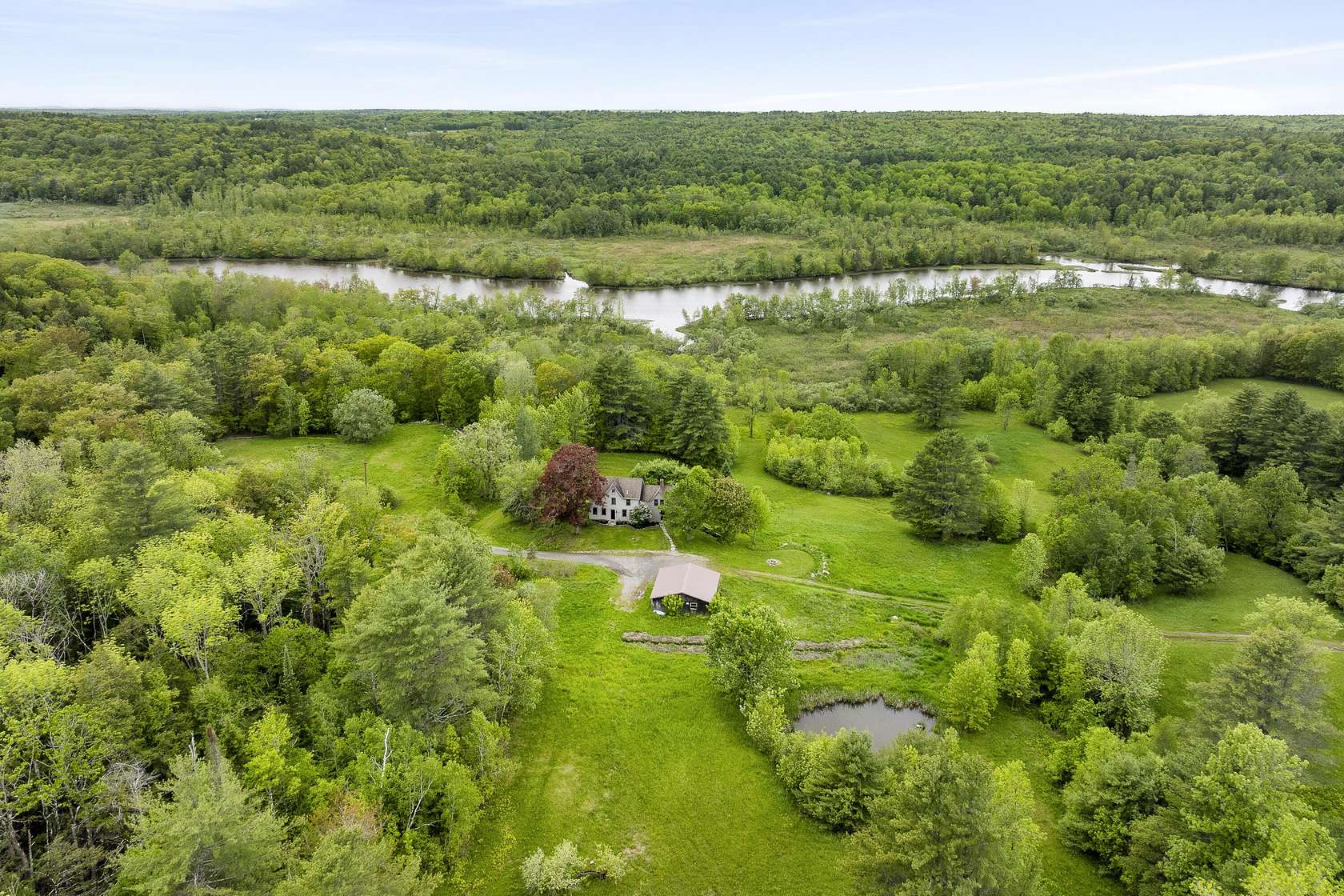 108 Acres of Land with Home for Sale in Dresden Town, Maine