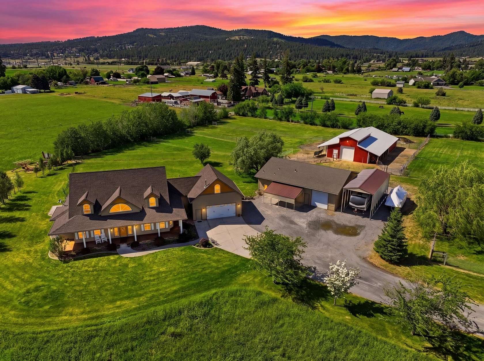 7 Acres of Land with Home for Sale in Otis Orchards, Washington