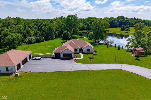 10 Acres of Land with Home for Sale in Trafalgar, Indiana