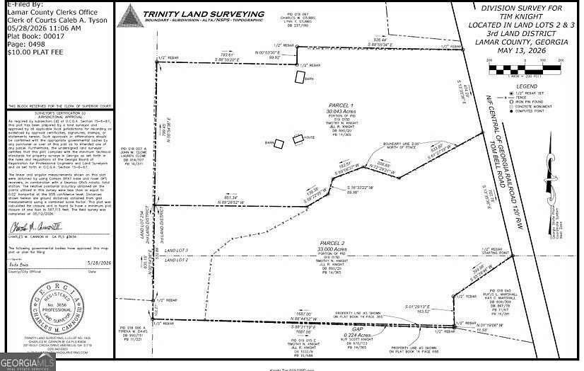 33 Acres of Agricultural & Residential Land for Sale in Milner, Georgia