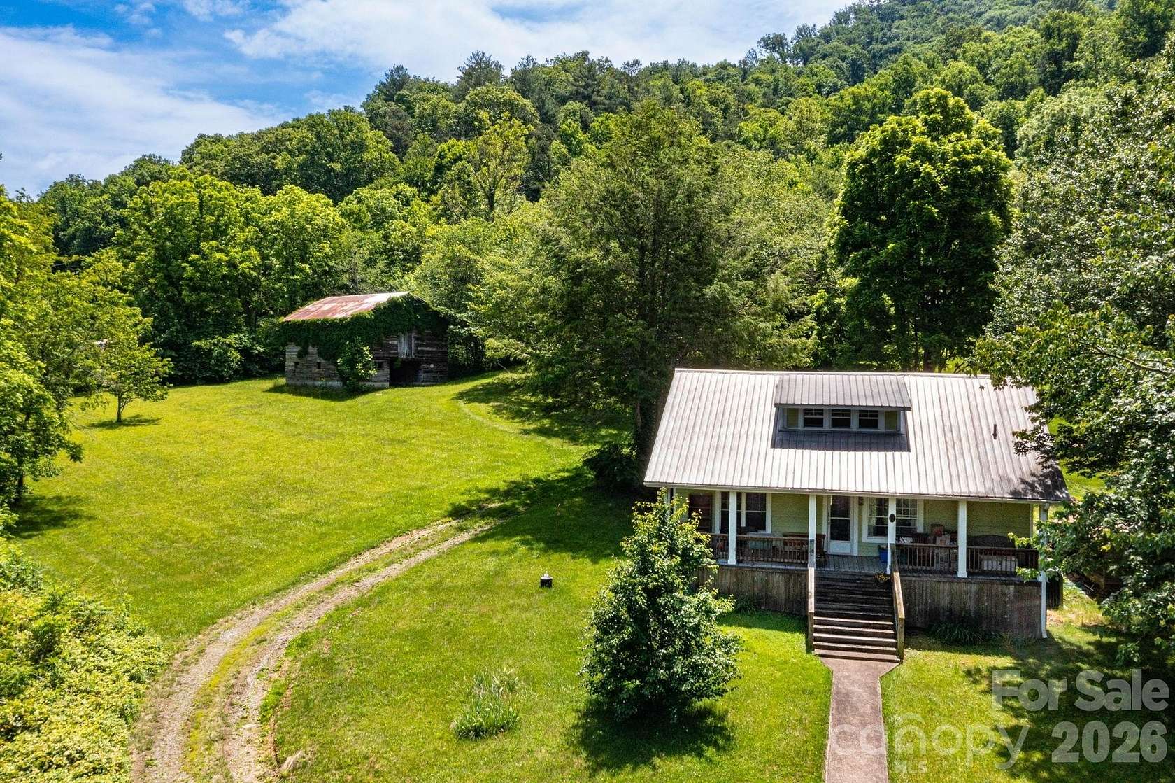 24.9 Acres of Land with Home for Sale in Barnardsville, North Carolina